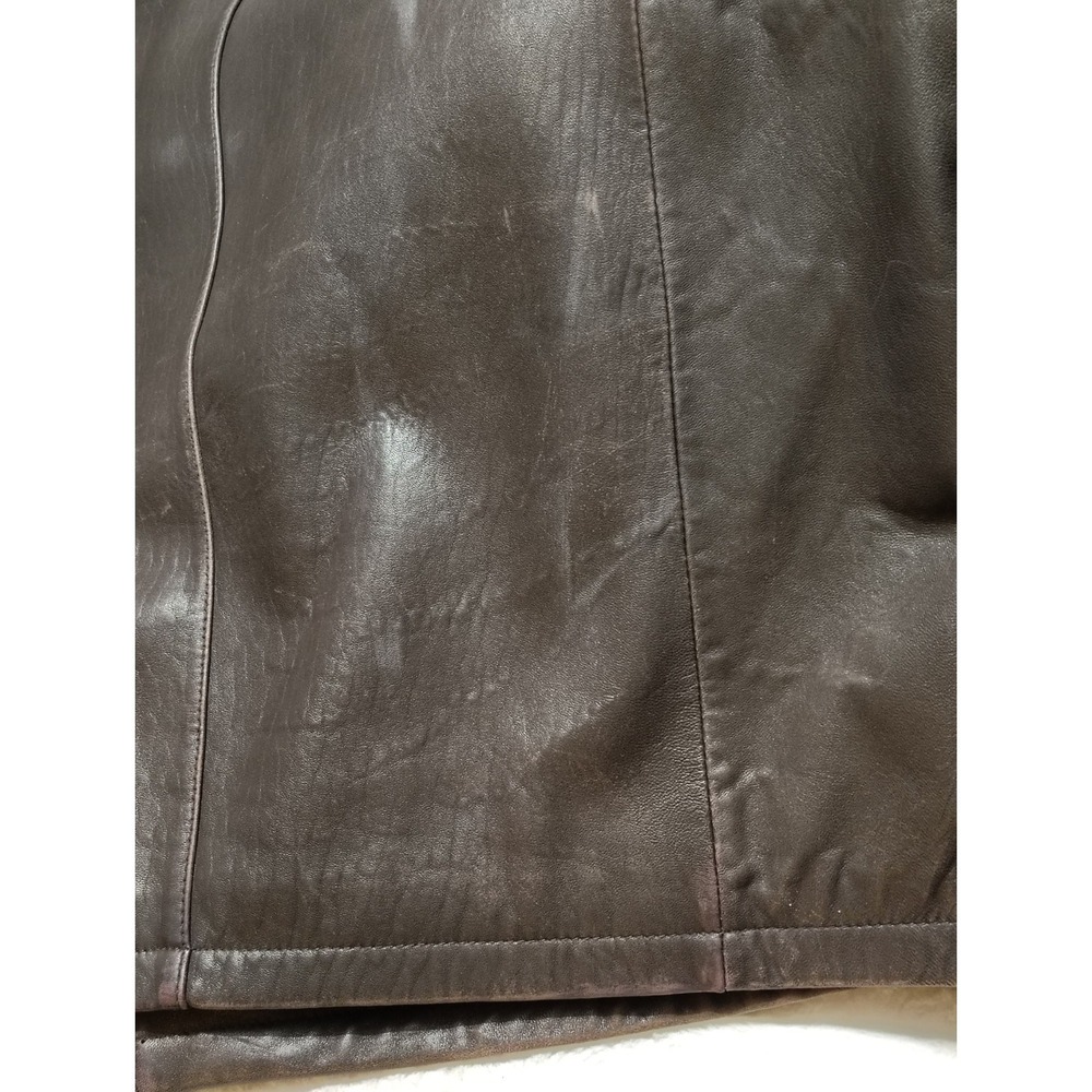 Roundtree Yorke Brown Soft Leather Lambskin Jacket Mens XL Urban Retro Classic - Picture 14 of 15